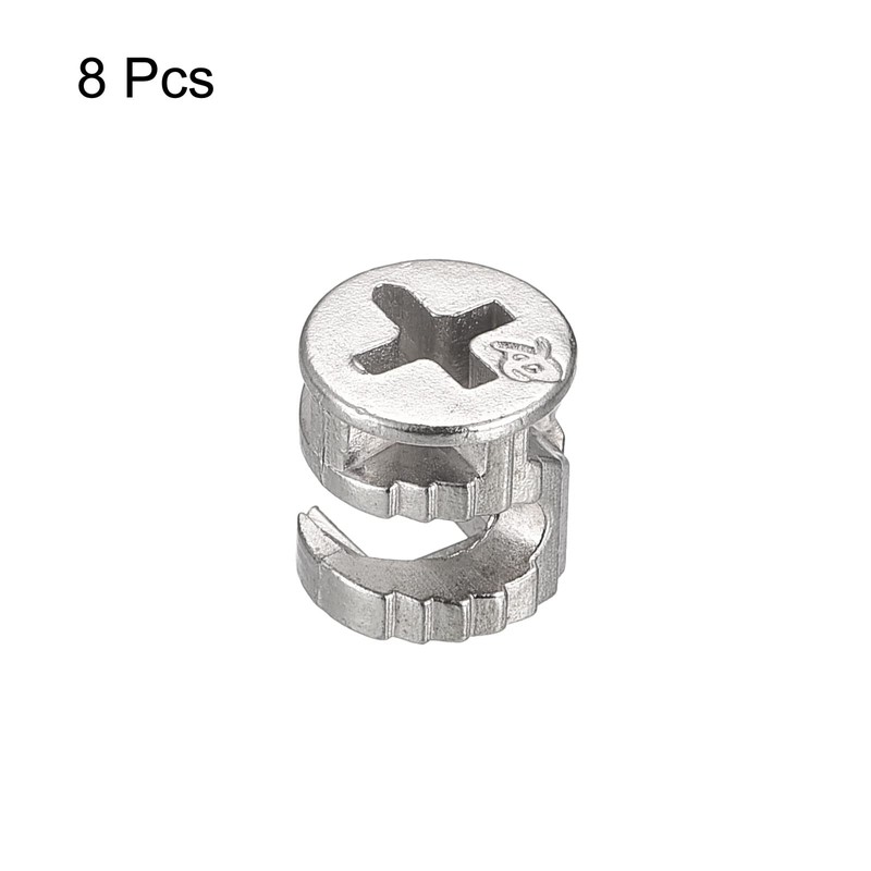 sourcing map Pack of 8 Cam Locking Nut for Furniture