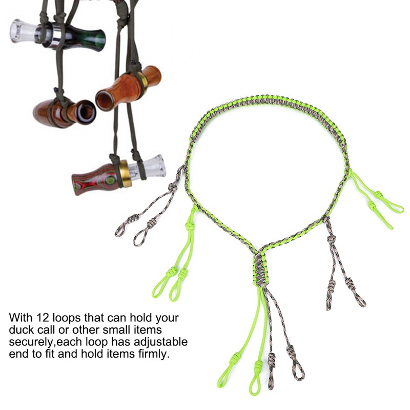 Outdoor Hunting Accessory Duck Call Lanyard Paracord Knitting Necklace Wildfowl