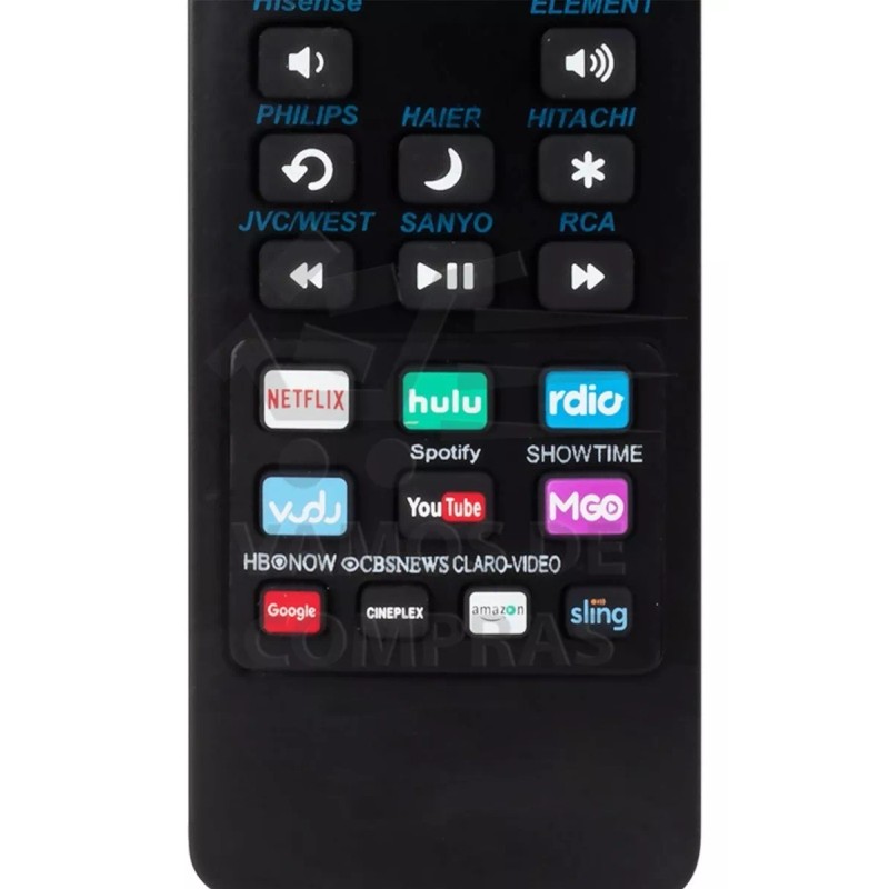 Control Compatible LG Tcl R0ku-t1107a Philps Haie Hitachi