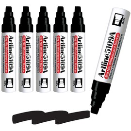 Artline 5109A Big Nib Extra Large Jumbo Dry Erase Whiteboard Markers (BLACK, Pack of 6)