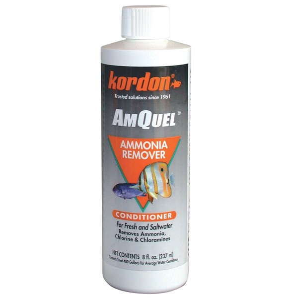 KORDON #31248 AmQuel Ammonia Control and Detoxifies Chloramine for Aquarium, 8-Ounce