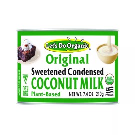 Let's Do Organic Vegan Organic Sweetened Condensed Coconut Milk 7.4 Ounce Non GMO Dairy Free