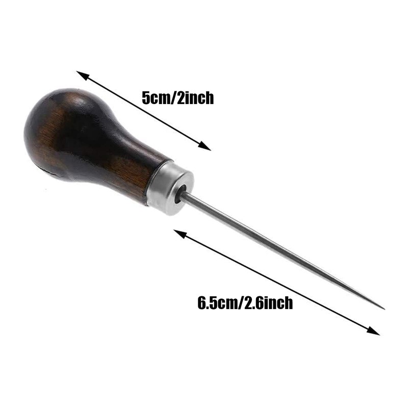 2 Pack Leather Awl Tool, Gourd Shape Sewing Awl Leather