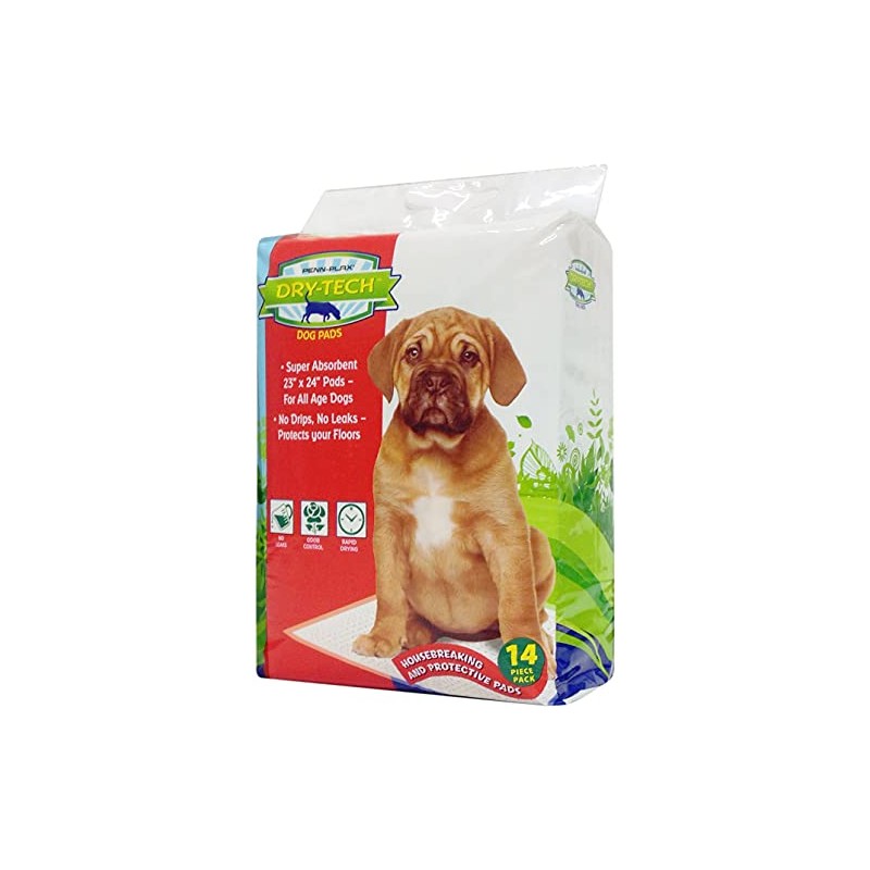 Penn-Plax Dry-Tech Dog and Puppy Training Pads – Super Absorbent
