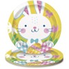 Unique Industries Eggstraordinary Round Easter Disposable Paper Dinner Plates -