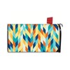 Magnetic Mailbox Covers, Colour Block Diagonal Diamond Grid Mailbox Printed