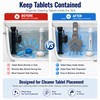 Toilet Tank Tablet Holder, Toilet Bowl Tablet Holder with Adjustable