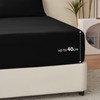 RUIKASI Double Fitted Sheet Deep - Black Bottom Sheet for