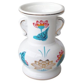 Maruesu Buddha Supplies, Golden Lotus Flower Flowers, Medium, White