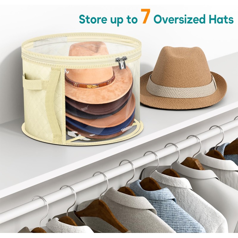 AOODA Oversized Clear Hat Storage Bag for Women, Holds up