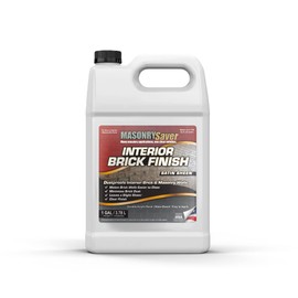 MasonrySaver Interior Brick Finish, 1 Gallon - Clear, Satin Acrylic Finish for Interior Brick Walls