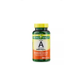 Spring Valley Vitamin A Supplement, 2400 Mcg, 250 Count. Exp:05/2025