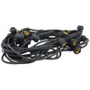 American Lighting LS2-M-24-48-BK Commercial Grade Light String with 25-Sockets, Medium