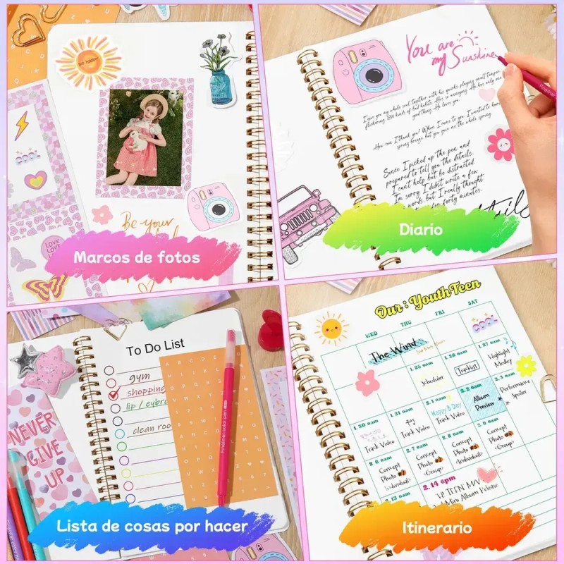 Kit De Diario Para Niñas Agendas Diy Juego De Albumes
