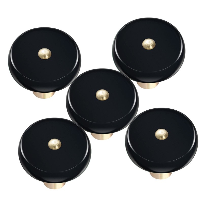 KYEYGWO 4 Pieces Obsidian Natural Crystal Furniture Knobs with Screw,
