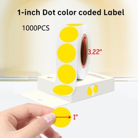 PARLAIM 1000 Pack, Yellow Dot Stickers 1 inch Round Circle Labels Garage Sale Stickers