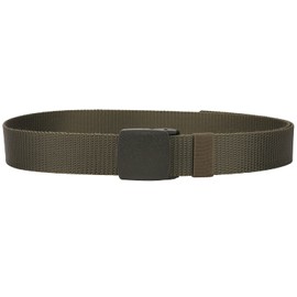 WedDecor Nylon Webbing Military-Style Belt, 1.5" Canvas Belt with Flip Plastic Buckle, Combat Webbing Belt for Cargo Pants, Tactical Belt for Military Wear, Outdoor Sports, Green