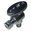 1 PIECE XFITTING 1/2" PEX X 1/4" OD COMPRESSION 1/4 TURN ANGLE STOP VALVE - LEAD-FREE BRASS WITH METAL HANDLE