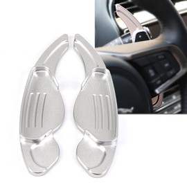 ontto Alu Alloy Car Steering Wheel Shift Paddle Shifter Extension fit for Land Rover Discovery Range Rover Sport Evoque Velar J-aguar XE XEL XF XFL F-Pace F-Type Accessories Gear Shift Paddle Silver