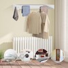 Wall Mounted Foldable, Space Saving Clothes Drying Rack with Knob,
