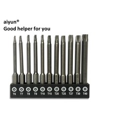aiyun 11-Piece Shark Vacuum Screwdriver Security Bit Set, S2 Steel Magnetic Security Screwdriver Set 3 Inch Star Driver Bit Set Screwdriver for Shark Vacuum T6-T40 (75mm Length)