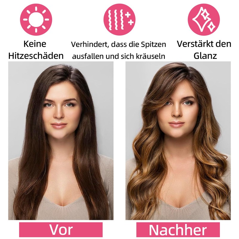 Lockenwickler ohne Hitze, rutschfeste, hitzefreie Locken, über Nacht mit Stirnband,