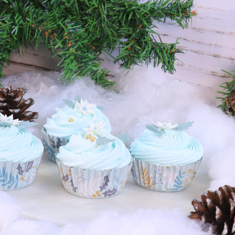 PME Foil Lined Cupcake Cases - Floral Festives, Pack of