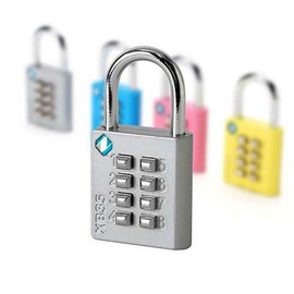 Button Combination Padlock for Gym, Golf, Lockers, Cabinets (1-Pack) Silver