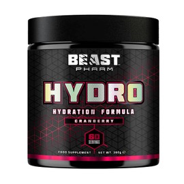 Beast Pharm | Hydration Electrolyte Powder | Eddie Hall's HYDRO | 360g/60 Servings | Cranberry