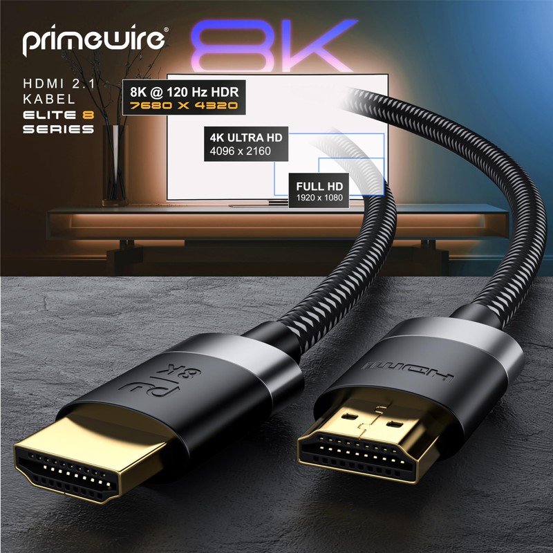 8K HDMI Kabel 2.1-8K@60Hz 4K @ 120Hz DSC - HDTV