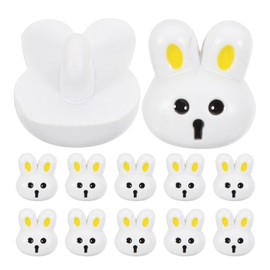Tofficu 12pcs Rabbit Buttons Babies Buttons Coat Buttons Blazer Buttons Black Buttons Button Sewing Silver Button Clothes Buttons DIY Craft Buttons White Animal Resin Jacket