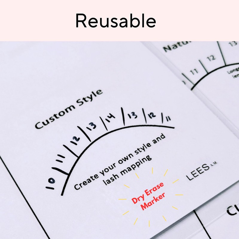 LEES A.M. 1 PC Lash Mapping Chart Eyelash Extension Beginner