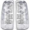 QCL-Autoparts Pair White Clear Tail Lights For 1999-2007 GMC Sierra