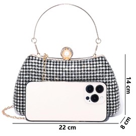 Baisikou 3-way Party Bag, Women's, Wedding Bag, Pearl, Handbag, Clutch Bag, After-party, Reception, Graduation Ceremony, black-B