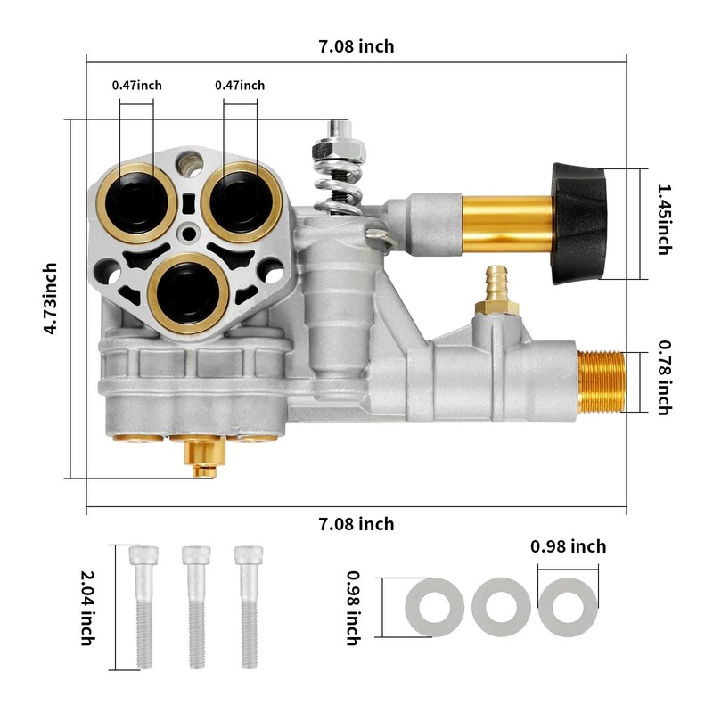 HRepair 7108366 Pressure Washer Pump Manifold fits for Technologies 510020