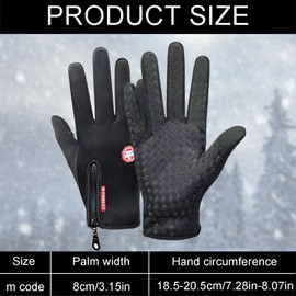 MOAZIFI Men's Cycling Gloves, Women's Touchscreen Thermal Gloves, Waterproof & Windproof, Lightweight Winter Gloves for Cycling, Running and Outdoor Activities