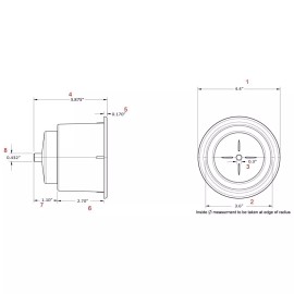 T. H. Marine LCH-1-DP Cup Holder, Black,4.2" OD x 3-1/8" D
