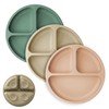 Cutebe 3 Pack Suction Plates for Baby Food Grade Silicone