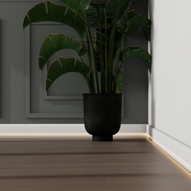 Briwooody 6 Pcs Baseboard Molding with LED Duct 2.6FT/0.8M White Baseboard Molding for Wall Skirt Lighting Channel Skirtingboard Fits for Your Choice of LED Strips (Classic)