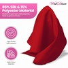 WedDecor Solid Deep Red Satin Pocket Square for Men –