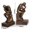 Magicsculp-The Thinker Statue Bookends in Premium Cold Cast Bronze- 7.48-Inch