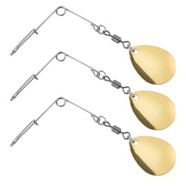 Dr.Fish 20 Pack Fishing Spinnerbait Wire with Colorado Blade Lure Making Supplies Spinner Shaft Bass Fishing Lure Spinnerbait Making Accessories Ball Bearing Swivels