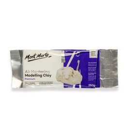 Mont Marte Premium Air Hardening Modelling Clay, White, 250 g