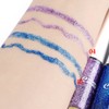 evpct 2Pcs Royal Blue Purple Liquid Glitter Eyeliner Set, Shimmery