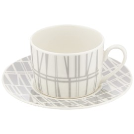 Finlayson FIN10-2-28 Corona Cup & Saucer, Gray
