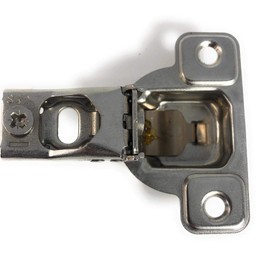 Salice E-Centra Nickel-Plated Metal 106-degree 9/16-inch Overlay Screw-on Face Frame Hinge with 2 Cams (1 Hinge)