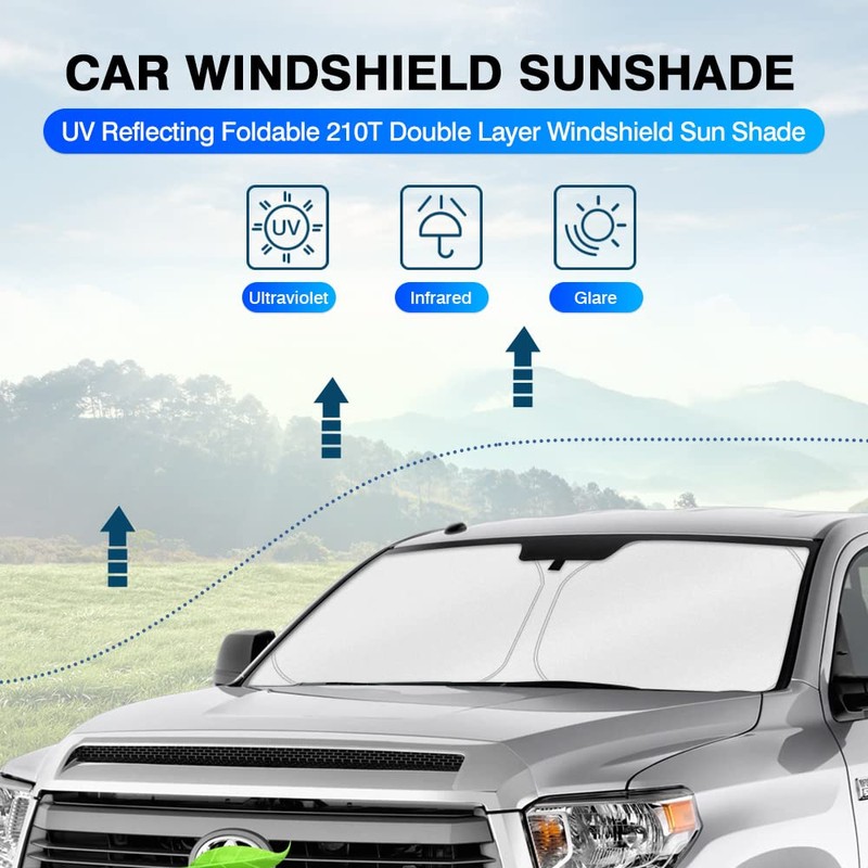 KUST Windshield Sun Shade for 2025 2024-2022 Toyota Tundra Accessories
