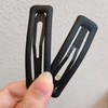 2 Pcs 2.5 Inch Matte Metal Snap Hair Clips Grips