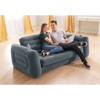 Intex Inflatable Pull-Out Sofa: Velvety Surface, 2-in-1 Valve, Cupholder, 46"