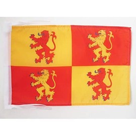 AZ FLAG - Owain Glyndwr Flag 18'' x 12'' cords - Prince of Wales Small flags 30 x 45cm - Banner 18x12 in - Drapeau Prince de Galles Owain Glyndŵr